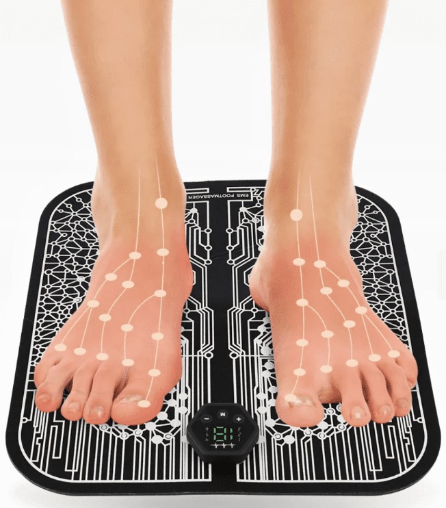 1Pcs Foot Massager Mat for Neuropathy – Foot Massager for Improve Circulation, Muscle Relaxation, Rechargeable Feet Massager Pad yagufasha gukora massage wibereye iwawe,inanura imitsi kurwego rushimishije nibindi byinshi
