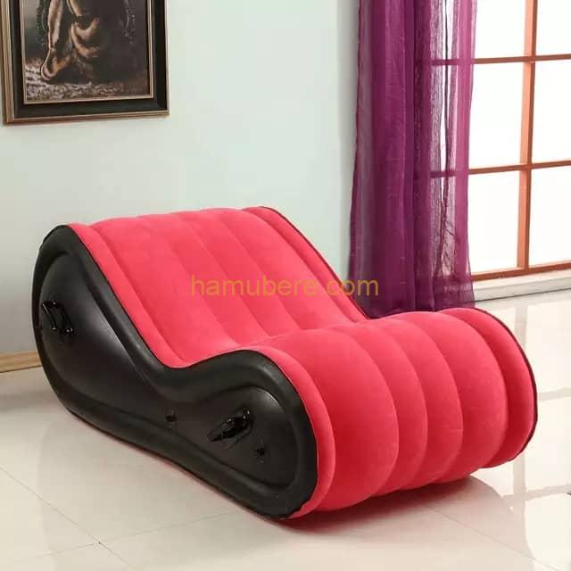 Multifunctional Inflatable Six Lumbar, Six Sofa, Foldable, Flexible Slope Position Restrained Furniture, with Handcuffs, Ankle Cuffs and Pumps, Sex Toys