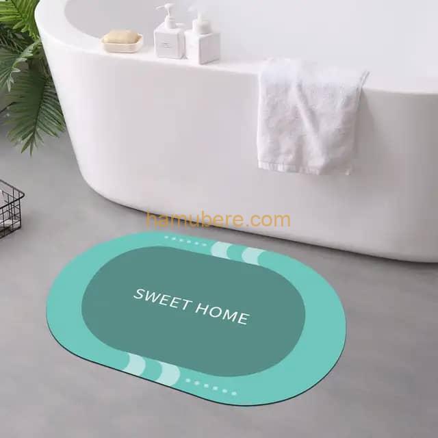 Soft Luxury Comfy Super Absorbent Non Anti Slip Toilet Floor Foot Diatomite Bath Twotone Mats Bathroom Mat Shower Mat Set Rug