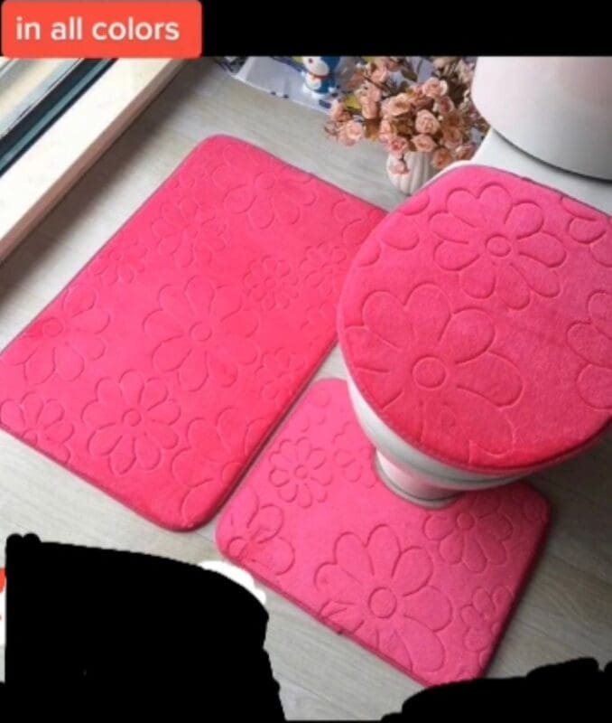 3pcs/set Foam Sponge Bathroom Carpet Sets