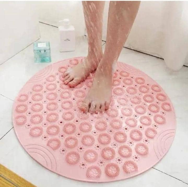 Extra Large Round Bathroom Mat Anti Skid Massage Mat 21 X 21 Inches