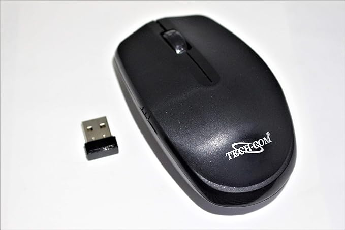 TECH-COM Wireless Optical Mouse with Velvet Type Body
