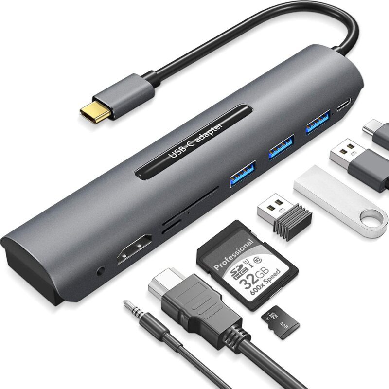 USB C Hub HDMI VGA Adapter