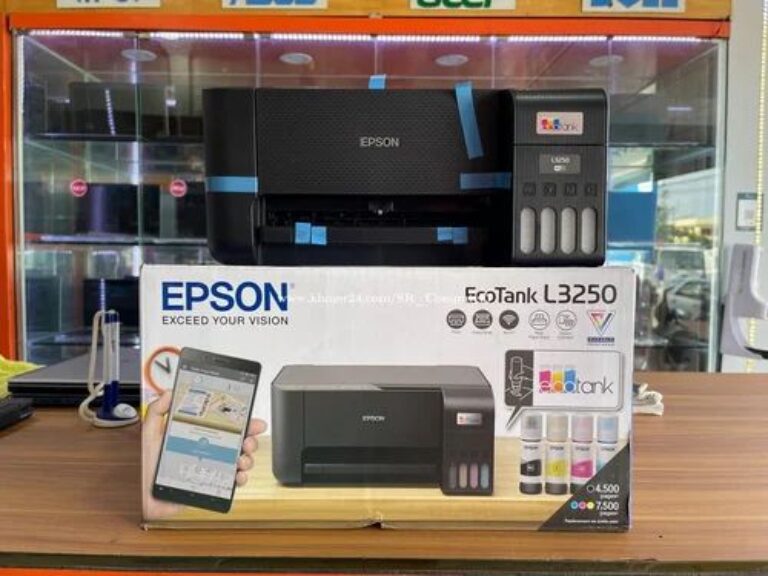 EPSON L3250 Ibyo ikora ni Print, Scan, Copy ndetse ikoresha inziramugozi(Wireless).