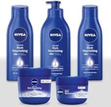 NIVEA Rich Nourishing Body Lotion with Deep Moisture Serum, 400ml set