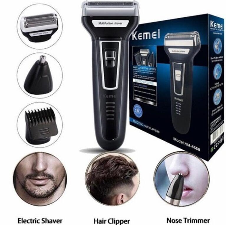 Kemei KM-6330 3 in 1 Professional Hair Trimmer Super Grooming Kit Shaver Clipper Nose Trimmer