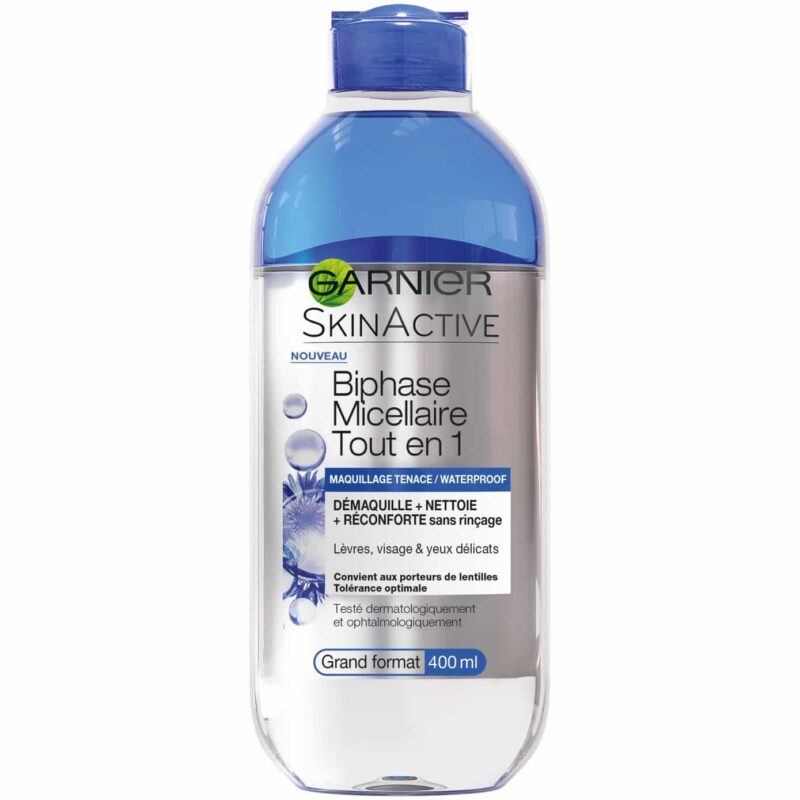 Garnier Skin active Micellar Water With Cornflower Extract, All-in-1 Micellar Water Delicate Skin & Eyes, 400 mL