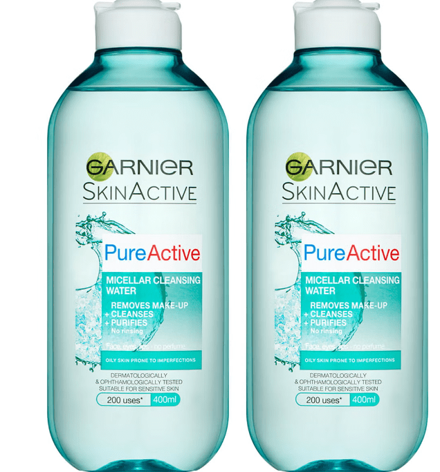 Garnier Hautklar (Skin Clear) 3-in-1 micellar Water for Removing Make-up, Cleansing face & Eyes, for Oily, Acne-Prone Skin