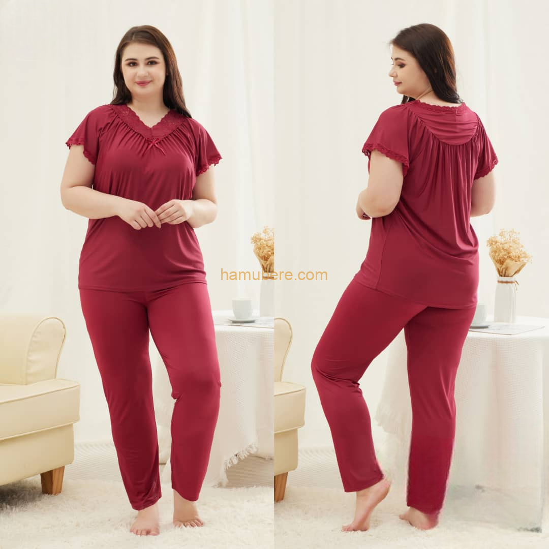Fashion Plus Size Women Terno High Quality Elegant Chubby Pajamas