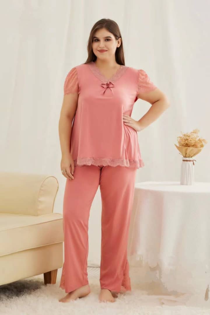Women’s Pajama Set, Solid Cotton