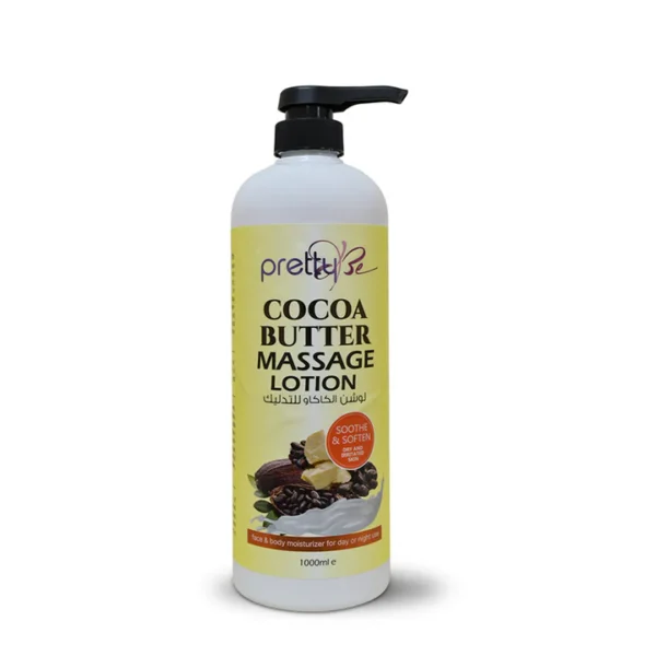PRETTY BE-MASSAGE LOTION-COCOBUTTER-1000ML amavuta meza yoroshya akanakesha uruhu