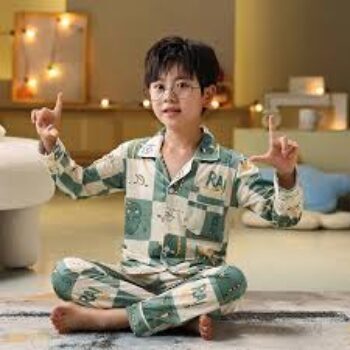 long sleeve children’s pajamas spring