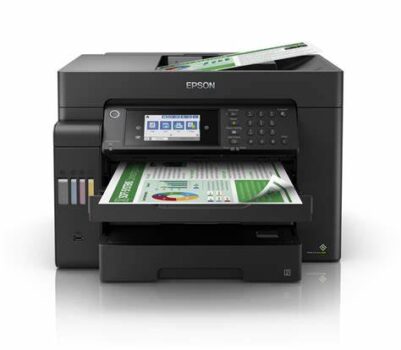 Epson EcoTank L15150 A high-performance, multifunction A3+ ink tank printer offering print, scan, copy, and fax capabilities with ultra-fast speeds, low cost per page, and wireless connectivity.