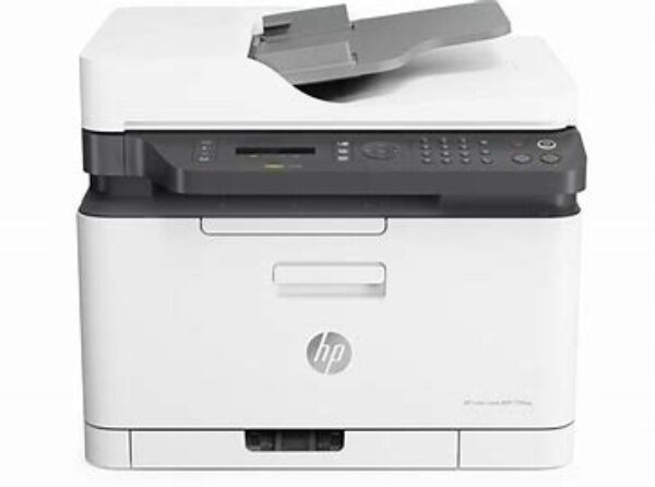HP Color Laser MFP 179fnw A compact, multifunction color laser printer offering print, scan, copy, and fax capabilities with wireless and Ethernet connectivity, suitable for small office environments.