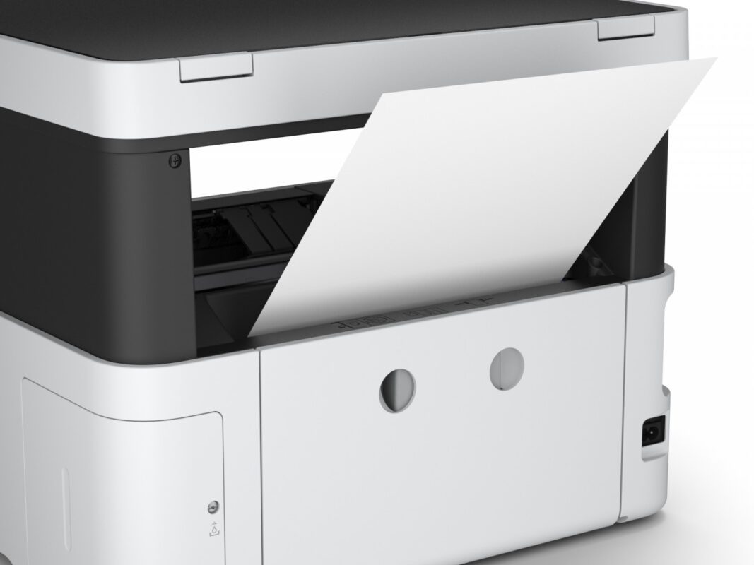 Epson EcoTank Monochrome M2140 A compact, energy-efficient monochrome printer offering print, scan, and copy functions with high-speed performance and cost-effective printing solutions.
