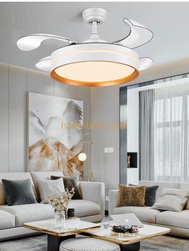 110V&220V Invisible Ceiling Fan Lamps Bedroom Living Room Dining Room Study LED Modern And Minimalist Household Pendant Light