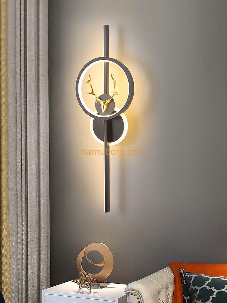 Black Golden Creative Art Bedroom Bedside LED Wall Lamp Living Room TV Background Long Strip Led Wall Light Wall Sconce