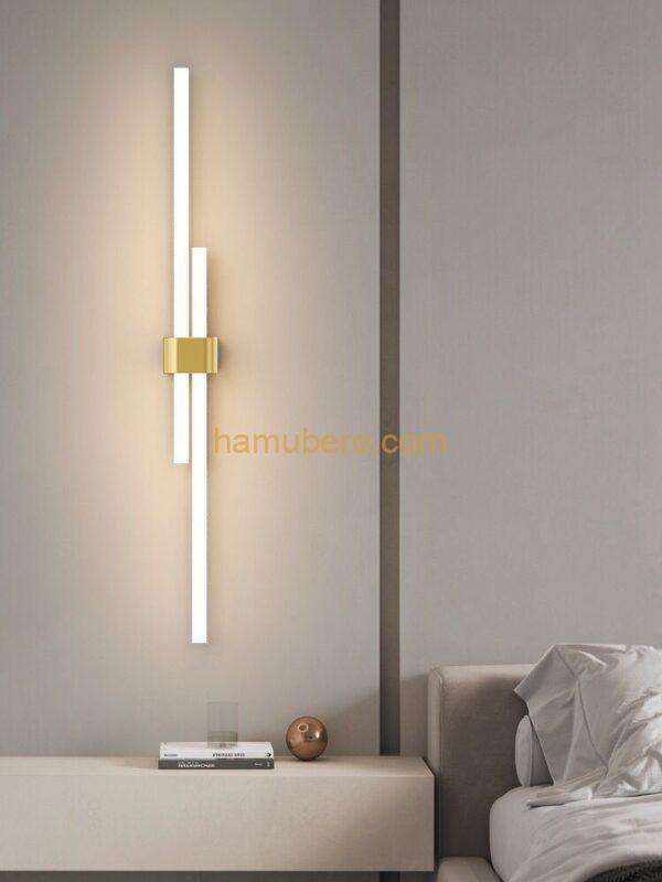 Modern study reading wall mounted led light sconce Bedroom Bedside Lamp Anti-blue Eye Protection Long vertical LED wall fixture