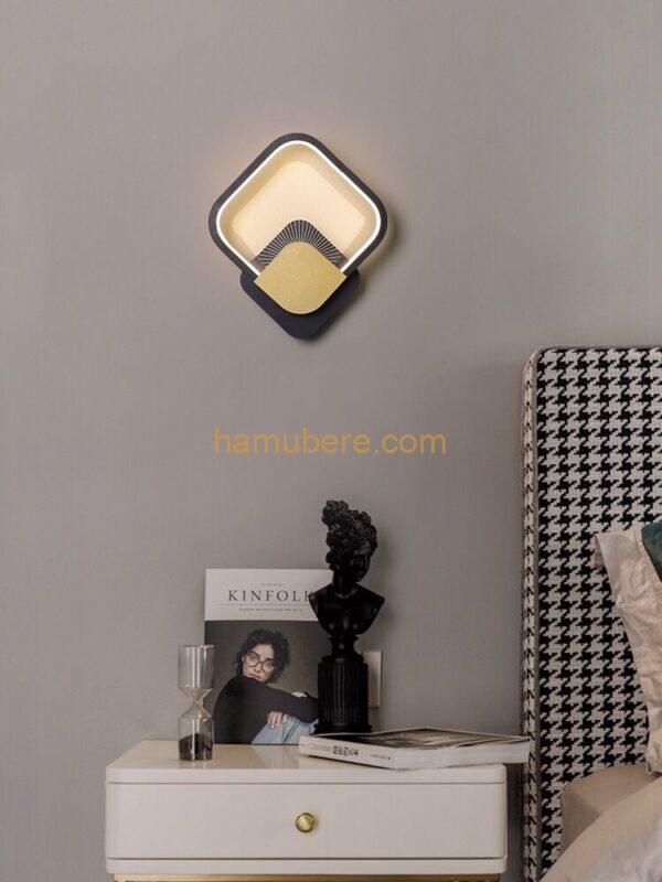 Wall lamp, Modern Wall Lamps Compatible with Living Room Bedroom Bedside Corridor LED Souce Round Square Shape Lights Home Lighting Decoration Lamparas,Vanity Lighting