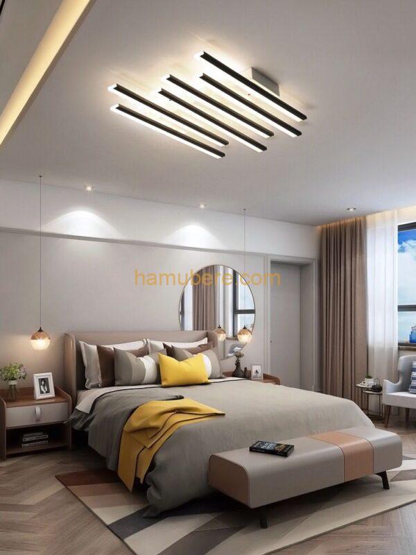 Modern Led Lighting Living Room Strip Ceiling Chandelier Office Lighting Fixtures Nordic Restaurant Bar Chandelier