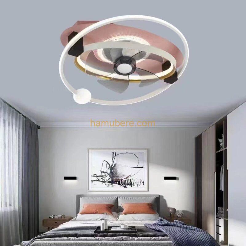 Low Profile Ceiling Fan with Light, 20inch Reversible Flush Mount Ceiling Fans