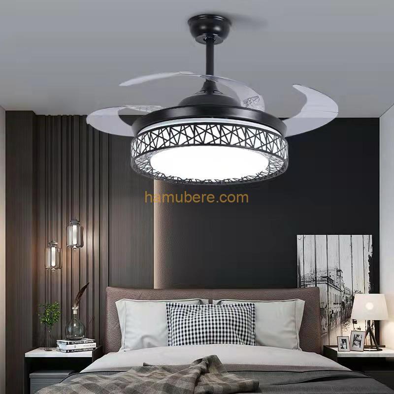 Luxurious Ceiling Fan with Light and Retractable Blades