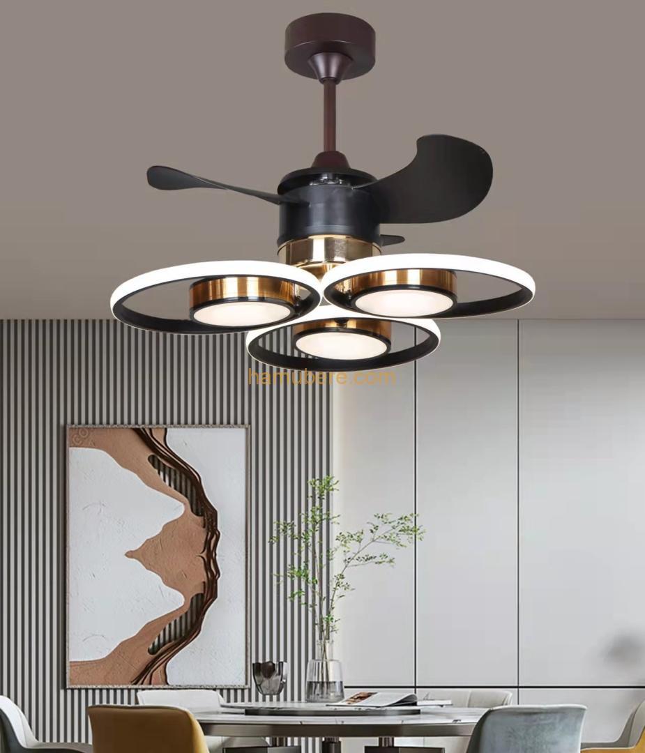 Caged Ceiling Fans with Lights and Remote, Flush Mount Ceiling Fan with Light, Low Profile Caged Ceiling Fan Enclosed, 6 Speed Reversible for Kitchen, Bedroom