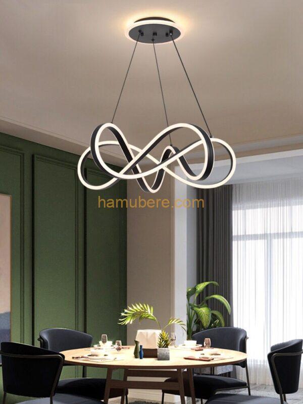 Nordic Minimalist Creative LED Curved Pendant Light for Home Decor