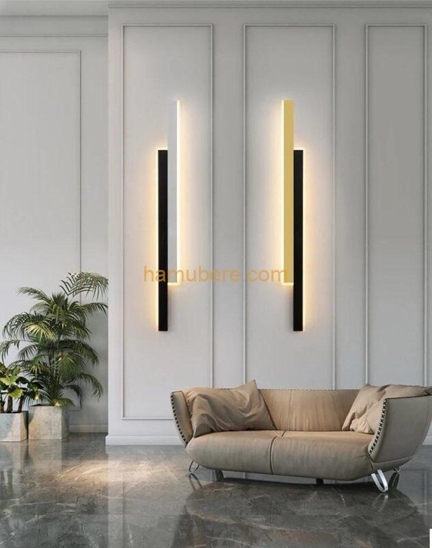 Nordic LED Wall Lamp Lighting Black White Gold High Dimmable Balcony Light