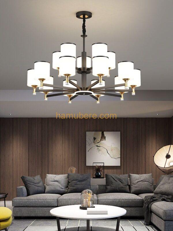 Led Light New Nordic Chandeliers Glass Lamp Shade Golden Black Ceiling Lamps Living Room Restaurant Hotel Lighting Decor SANDYHA