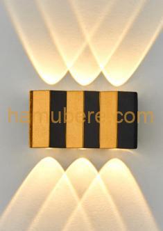 Waterproof outdoor wall lamp, black and gold wall mount lamp
