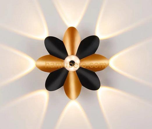 Modern Flower Shape Outdoor Wall Light Aluminum IP65 Waterproof LED Wall Mount Lighting