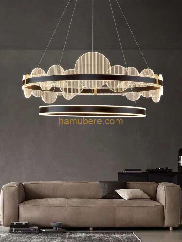 Plafonnier LED suspendu au design moderne simpliste