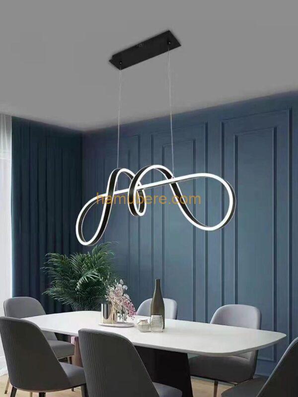 Modern Led Pendant Lights Compatible with Dining Room Shop Bar Kitchen Room Hanglamp Finished Hanging Pendant Lamp,Home Lights (Color : Black L1000mm)