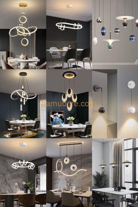 Led Chandelier Stair Light Black Interior Lighting for home Living Room