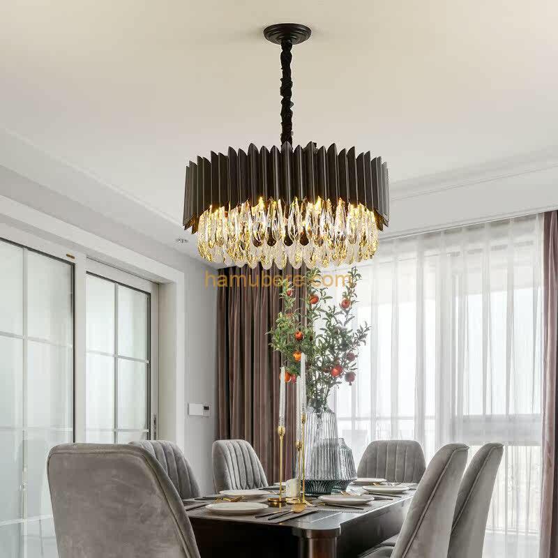 Modern Crystal Chandelier,Luxury Led Crystal Chandelier Contemporary Raindrop Pendant Light
