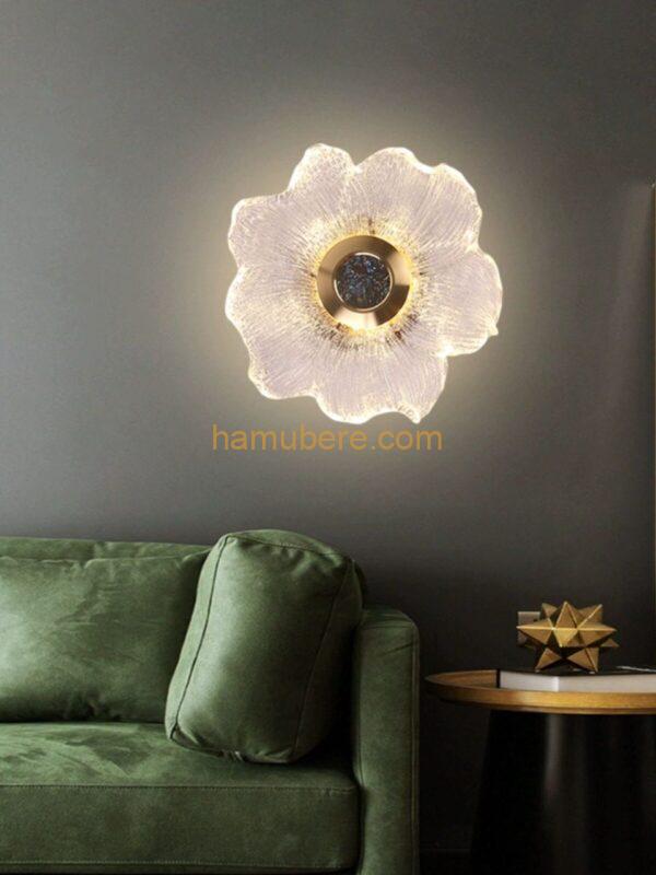 Glass Flower Ceiling Light