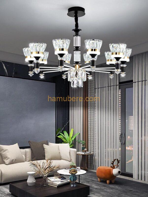 Crystal Design Luxury Black Chandelier