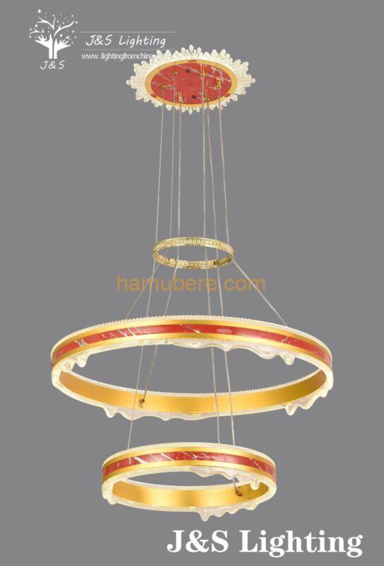 Circle glass chandelier