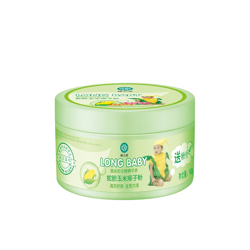 Baby Prickly Heat Powder Longrich Baby Prickly Heat Powder ikorwa hifashishijwe ibigori bisanzwe. ntago ishiraho vuba kandi ni byiza kuyikoresha ku bana.