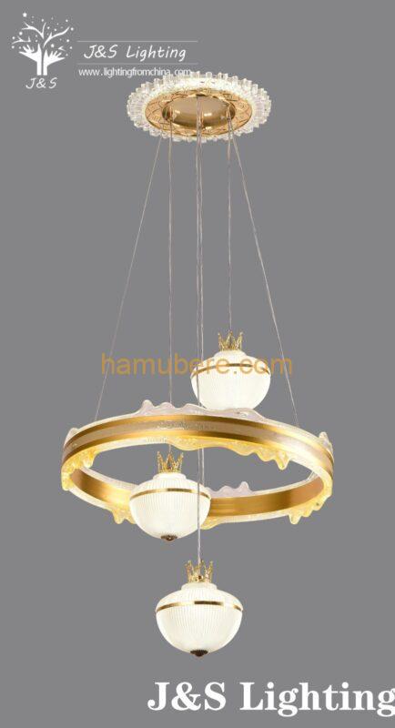 Indoor ball chandelier