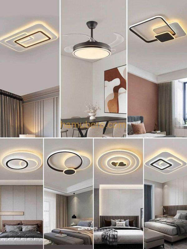 Modern LED Ceiling Lamp 48/98/128W Square LED Panel Ceiling Light for Bedroom Living Room Kitchen Indoor Lighting Fixture