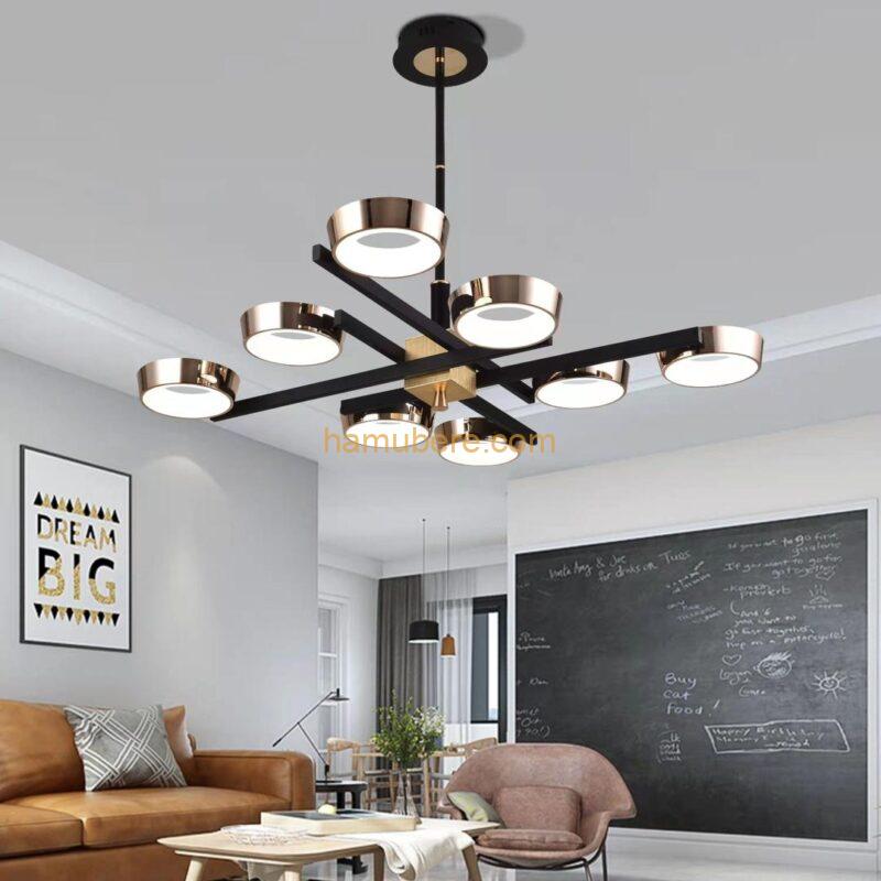 Modern Iron Art Chandelier Living Room Apartment Ceiling Lamp