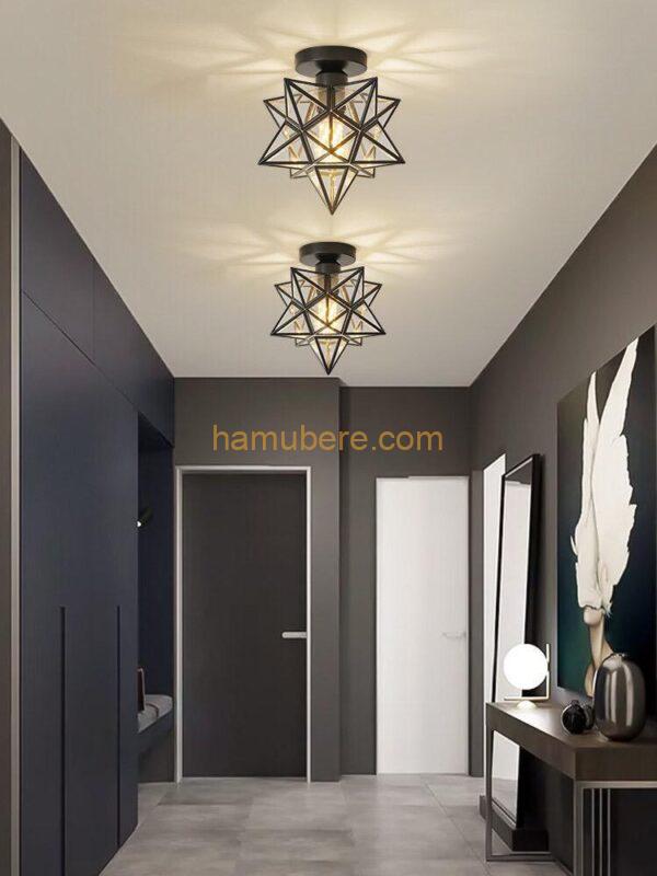 ​Loft Vintage Pendant Lights Shooting Star Glass Ceiling lamp