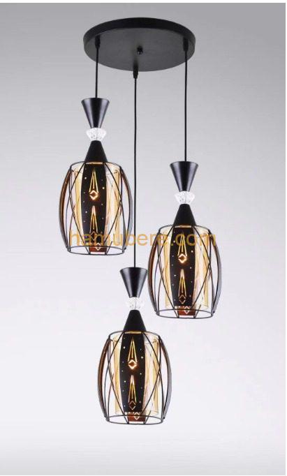 LEDIARY 3-Light Industrial Pendant Lights