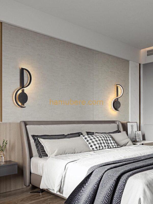 JCAKES 8W Wall Sconces Lighting Musical LED Wall Lights Wall Lamp Fixture Acrylic Indoor Modern for Bedroom, Hallway, Living Room