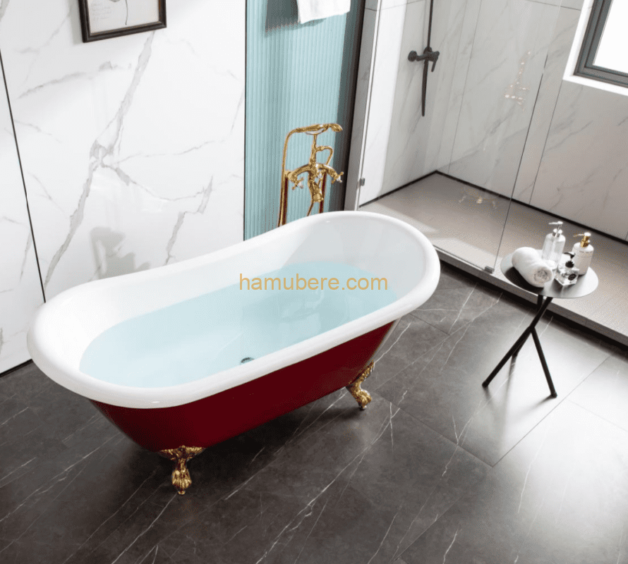 silver bathtub