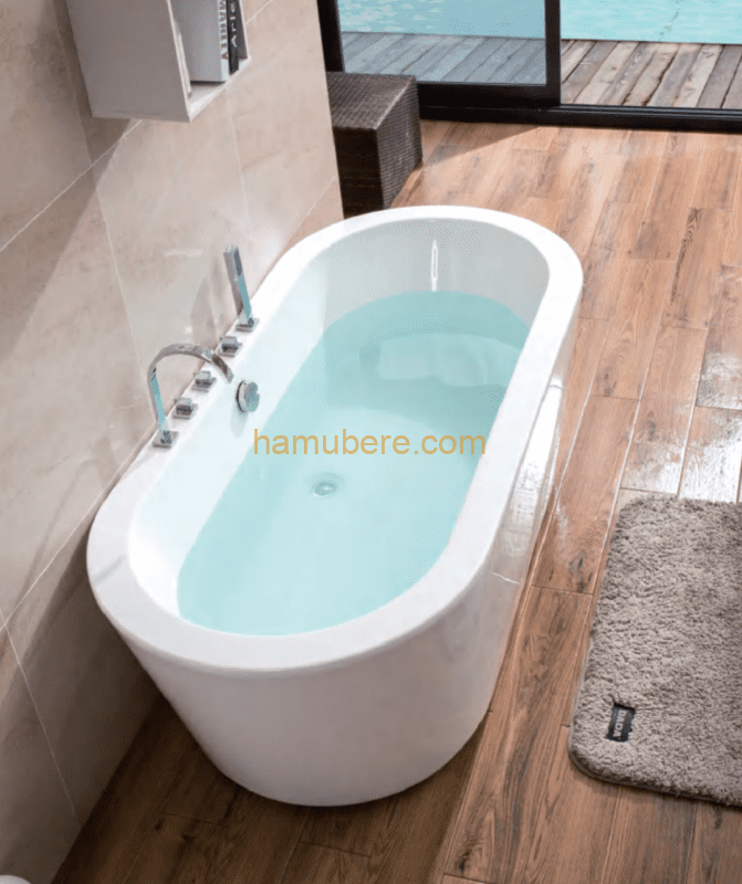 Baignoire libre acrylique d’ellipse modèle de conception