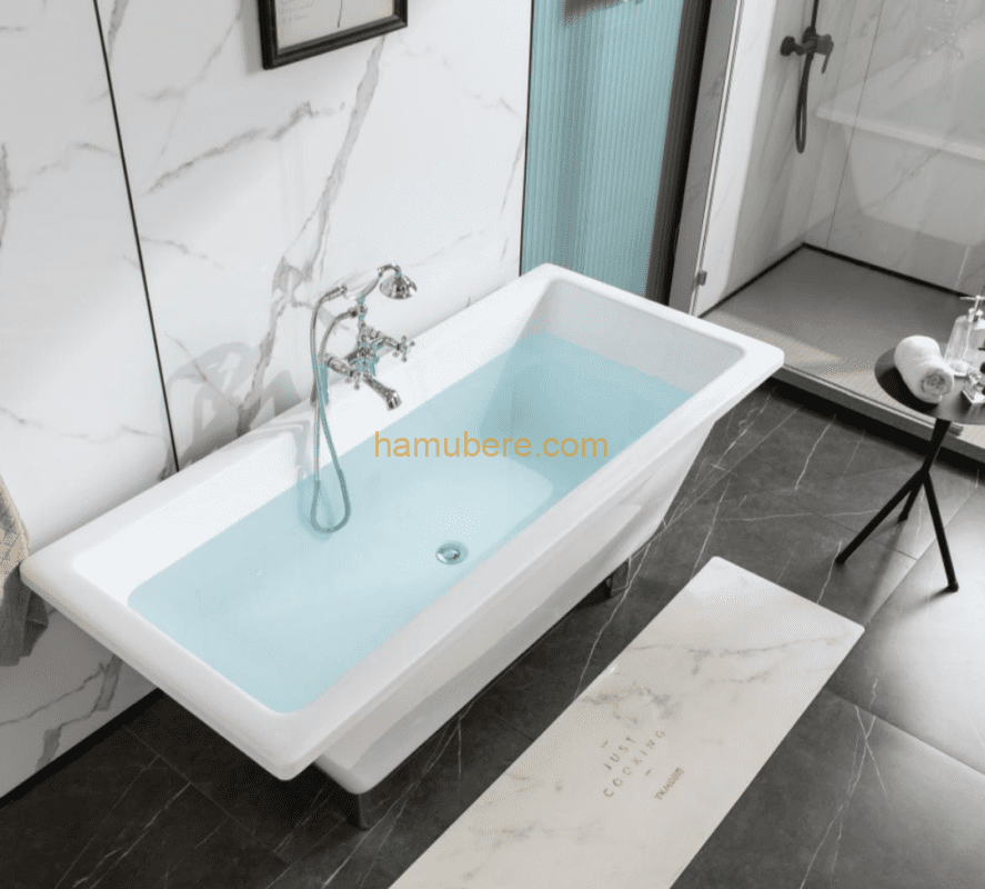 Freestanding Soaking Bathtub with Drain (Center Drain)