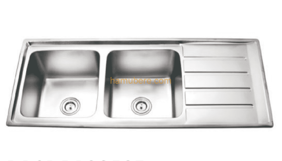 Stainless Steel Double Bowl Top Mount Kitchen Sink Right Hand Bowl no tap hole